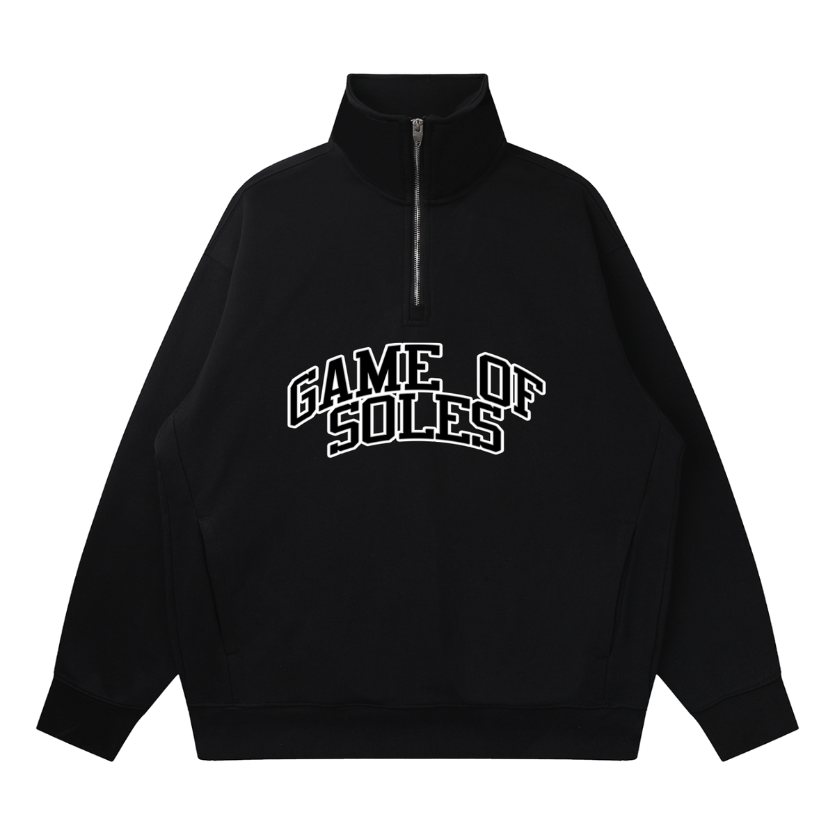 The World Famous Sole Providerz™ "Game of Soles - Foamposite Aliens" Quarter-Zip Drop Shoulder Sweatshirt