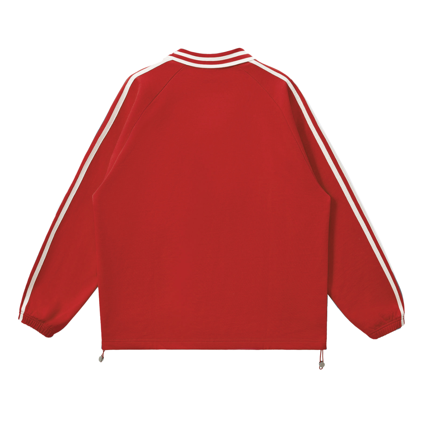 PYN™ x BKRP™ "Cut & Sew" Contrast Striped Lapel Collar Sweatshirt