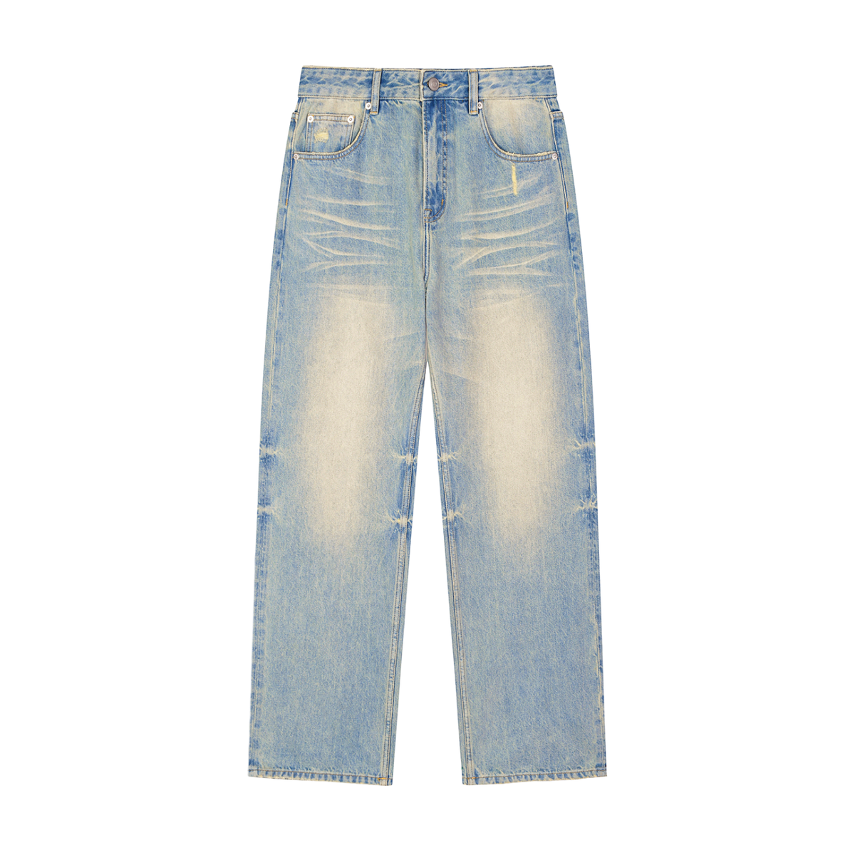 Brooklyn Republic Essentials™ Men's Sun Fade Raw Hem Denim Jeans