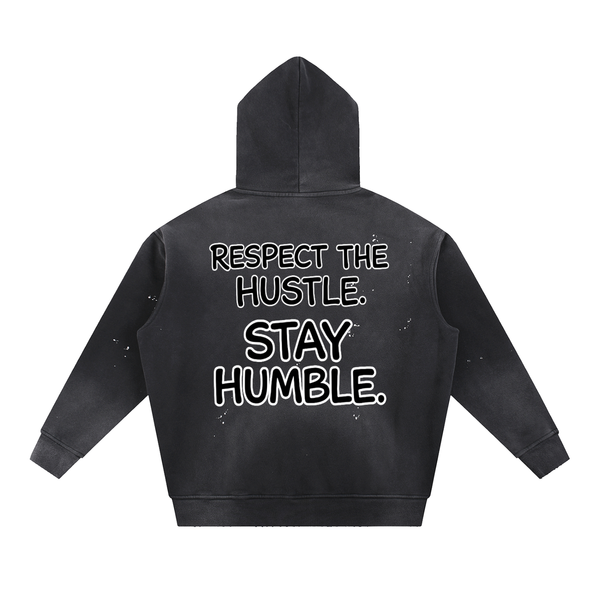"STAY TRUE™ " Vintage Washed Frayed Fleece Hoodie