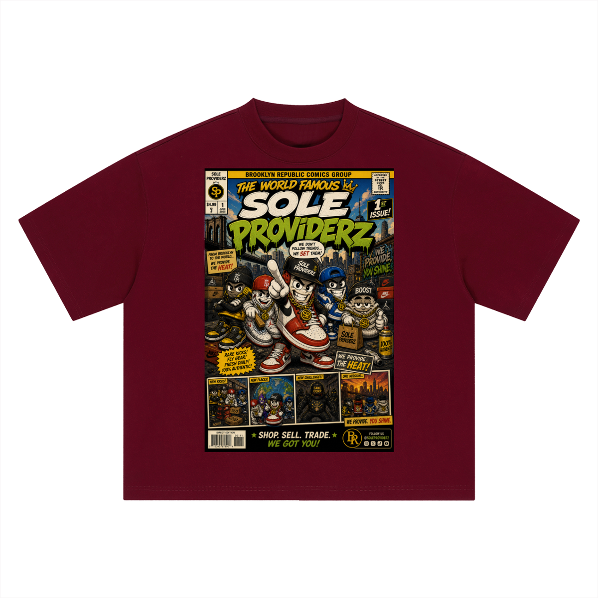 "The World Famous Sole Providerz" Boxy Oversized T-Shirt