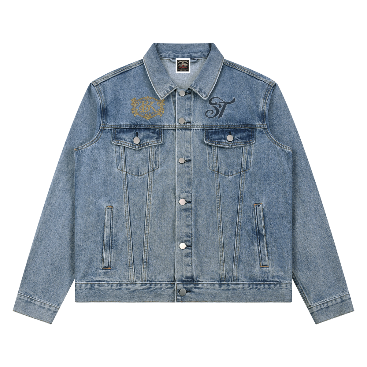 Brooklyn Zoo™ "Black Cat" Vintage Wash Denim Jacket