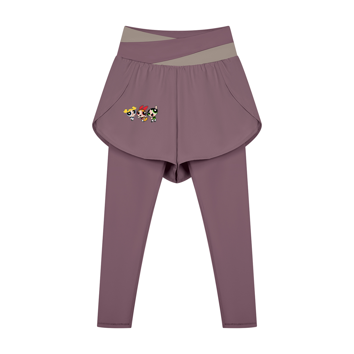 Body by Brie "Powerpuff Girls" Women's Paneled High-Waisted Yoga Set