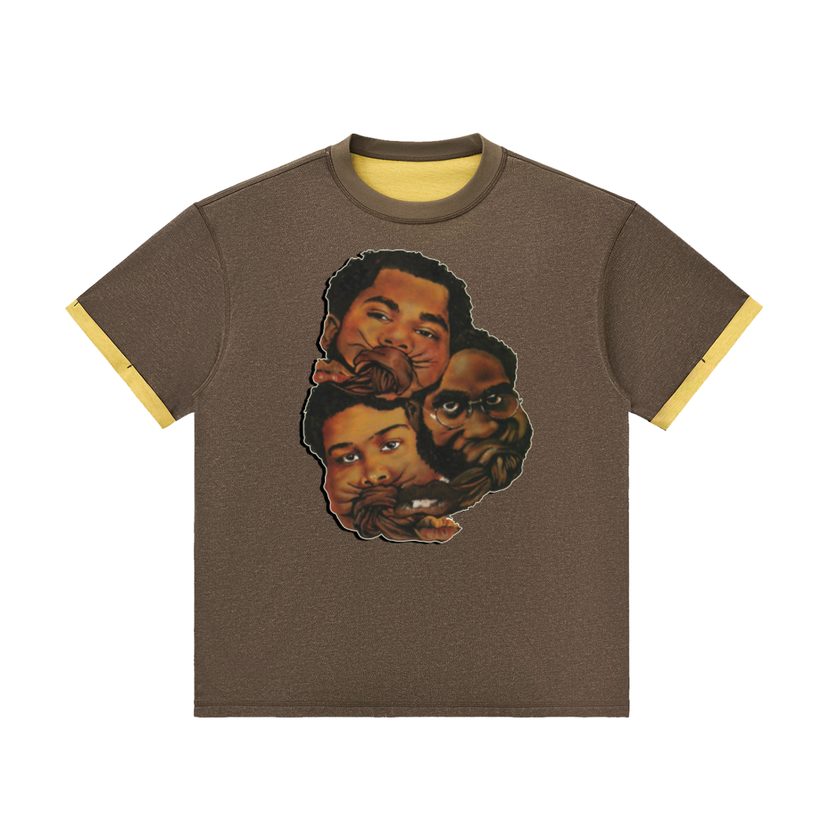"Buhloone Mindstate" Contrast Cuff Cuffed T-Shirt
