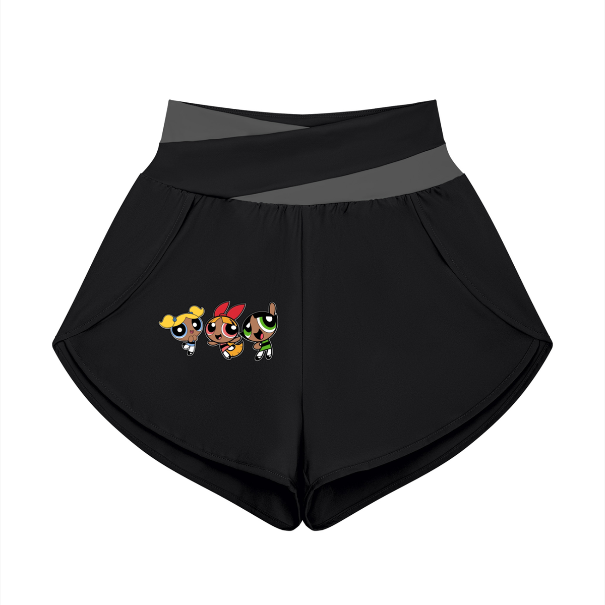 Body by Brie "Powerpuff Girls" Women's Paneled High-Waisted Yoga Set