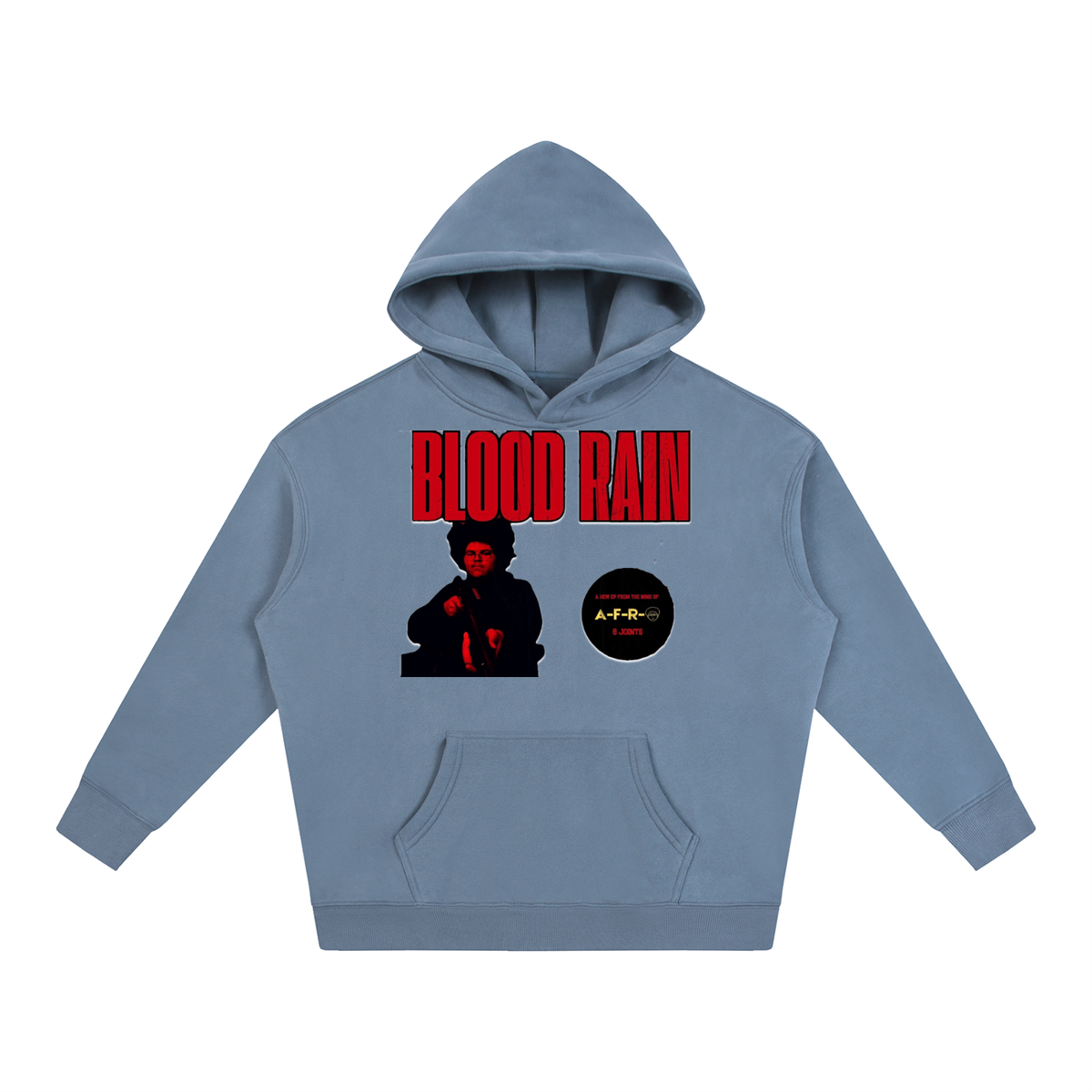 "Blood Rain" Oversize Fleeced Hoodie