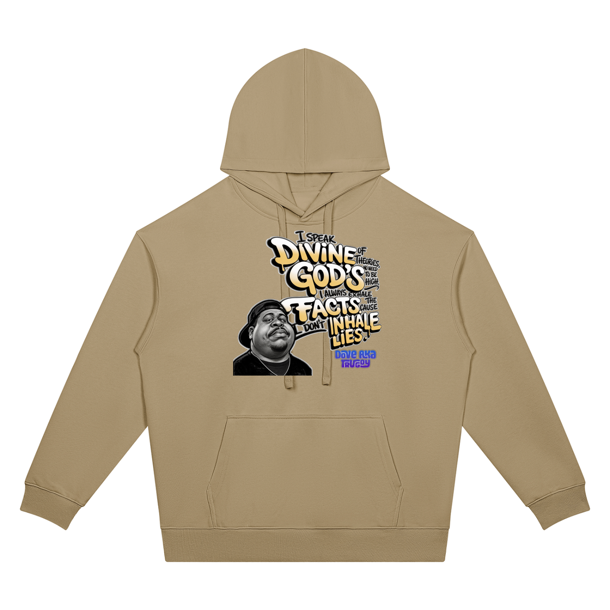 "Divine Theories" Oversized Drop Shoulder Hoodie