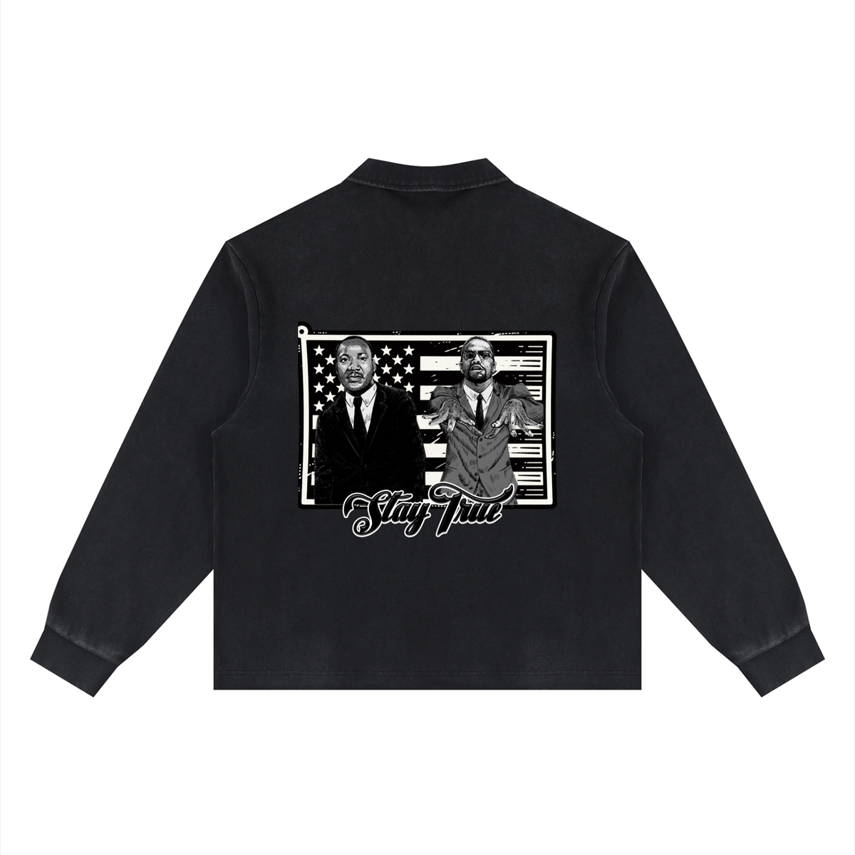 "Rebels of a Cause" Loose Long Sleeve Polo Shirt