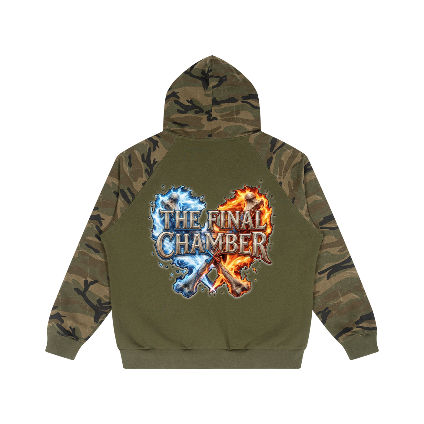 PYN™ "The Final Chamber" Camo-Splice Raglan Zip Hoodie