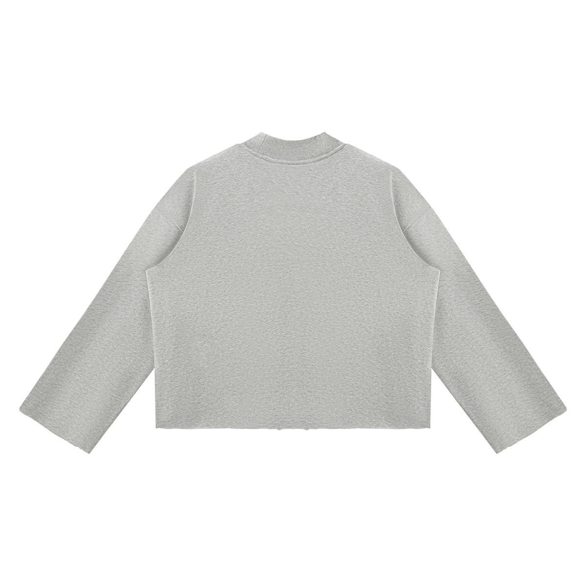 PYN™ "WUSA" Women's Mock Neck Raw Edge Boxy Sweatshirt