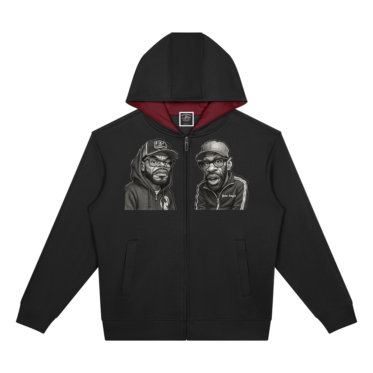 "How High" Drop Shoulder Full Zip Hoodie