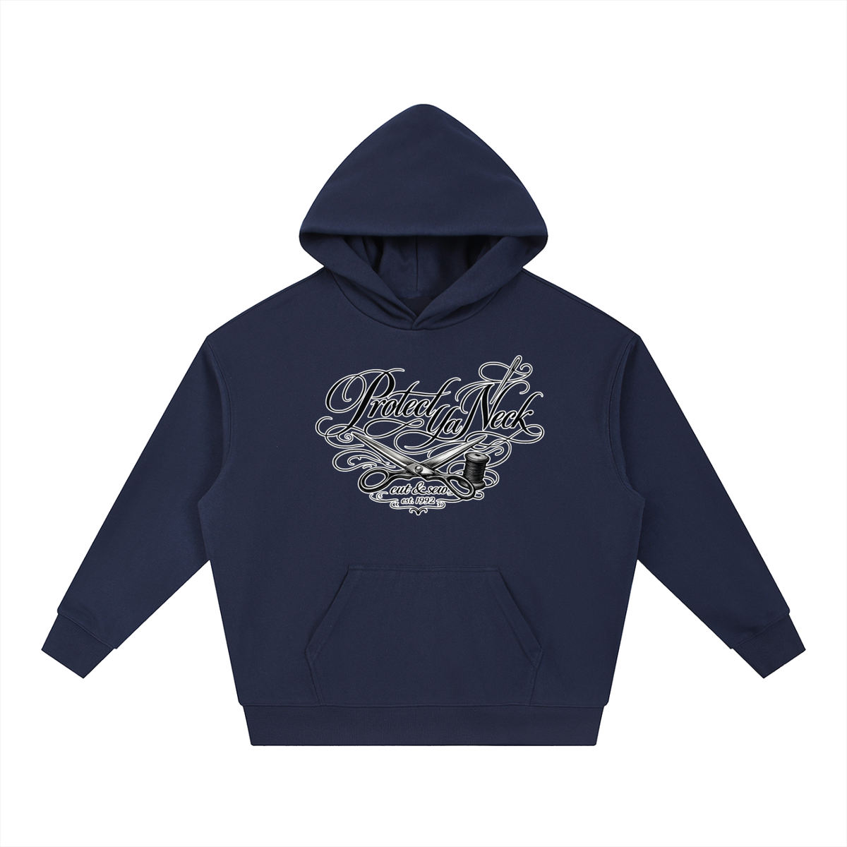 PYN™ "Cut & Sew" Essential Boxy Heavyweight Drop-Shoulder Hoodie