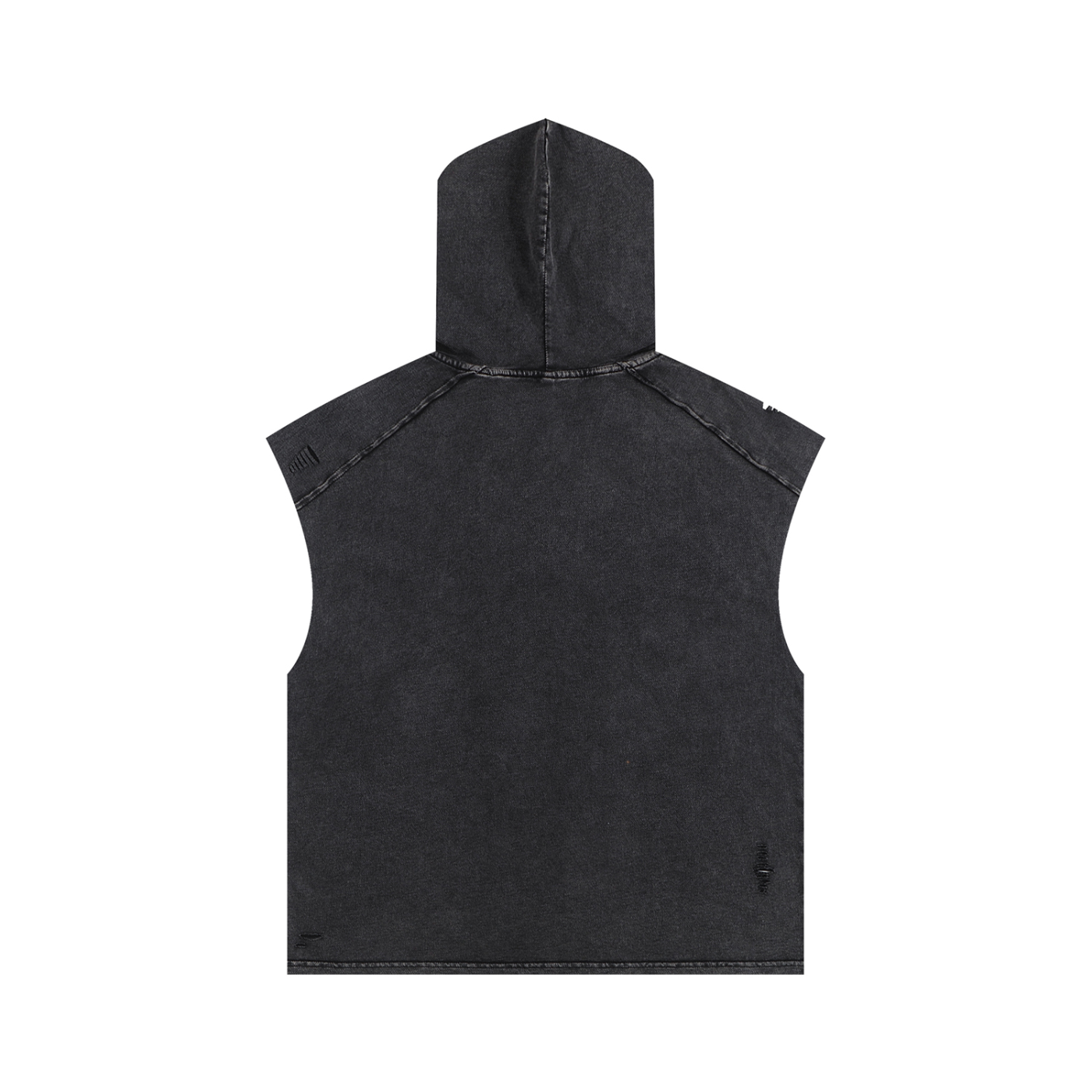 "Iron Mike" Snow Washed Boxy Hooded Tank Top