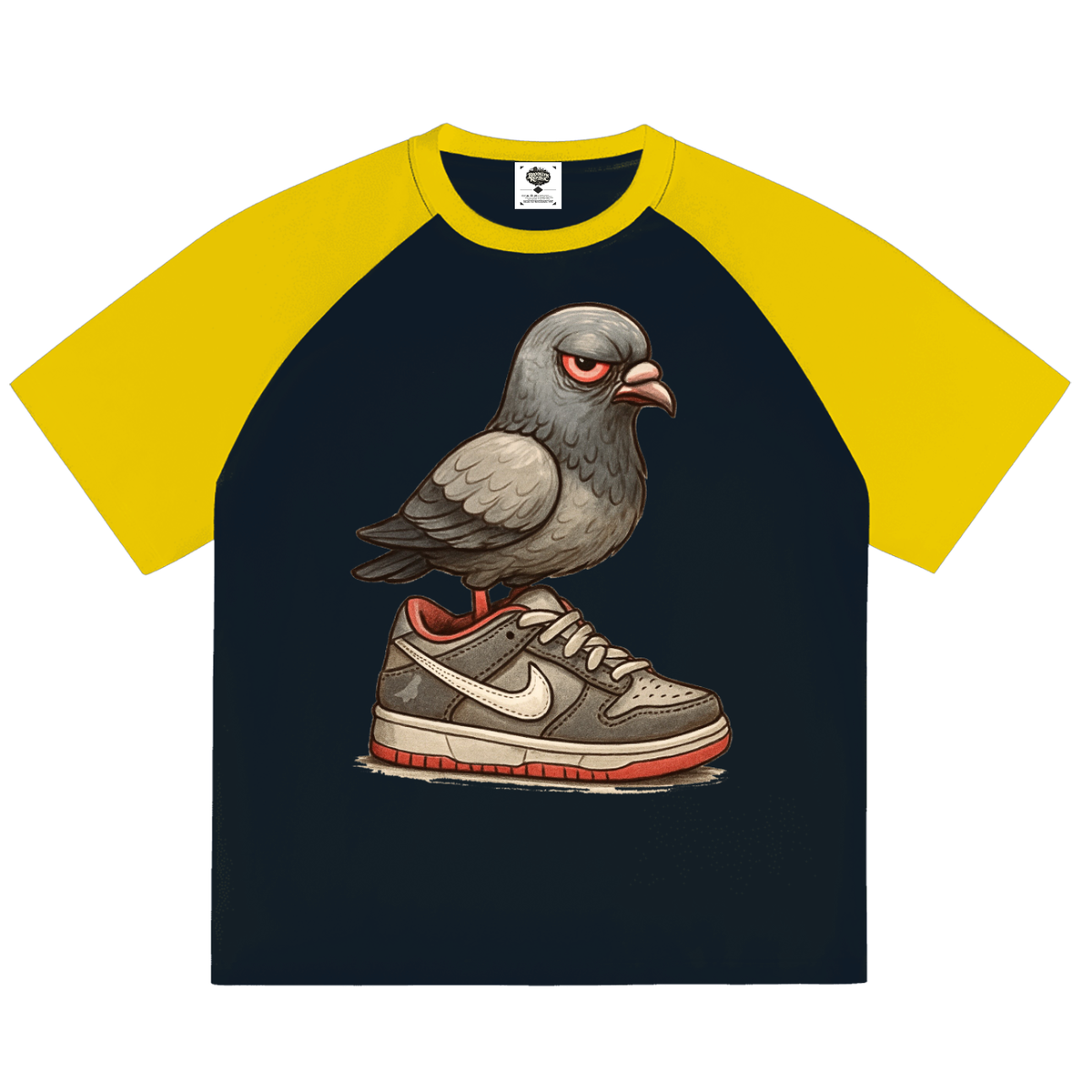 "Dunk the Angry Pigeon" Raglan Sleeve T-Shirt
