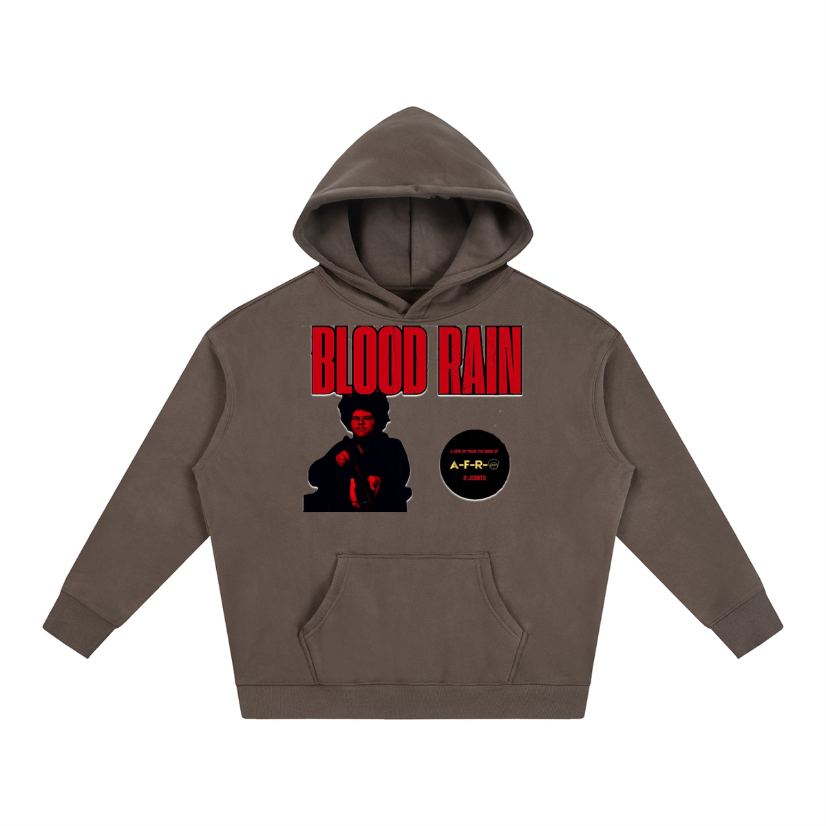 "Blood Rain" Oversize Fleeced Hoodie
