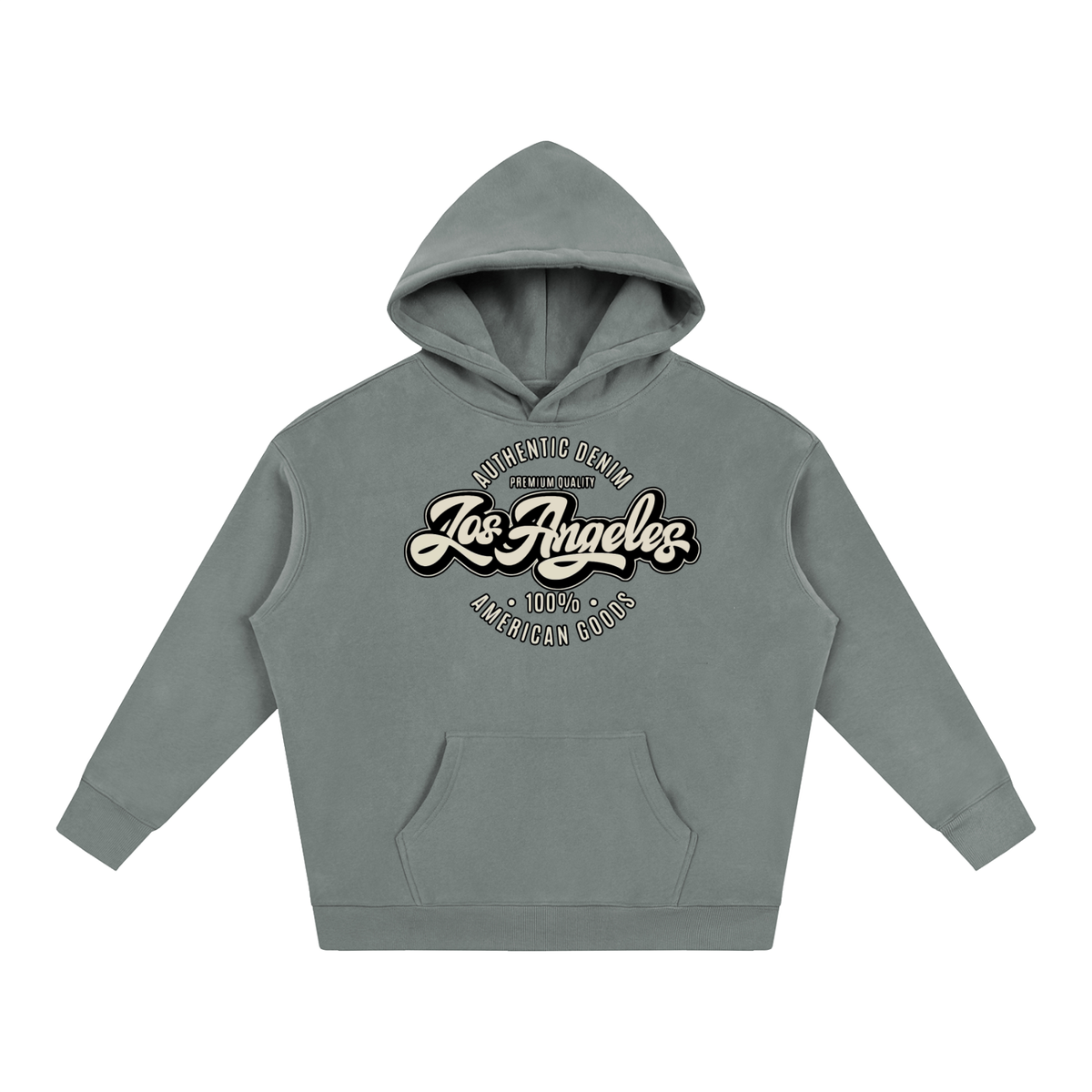“LA Denim Mfg.” Oversize Fleeced Hoodie