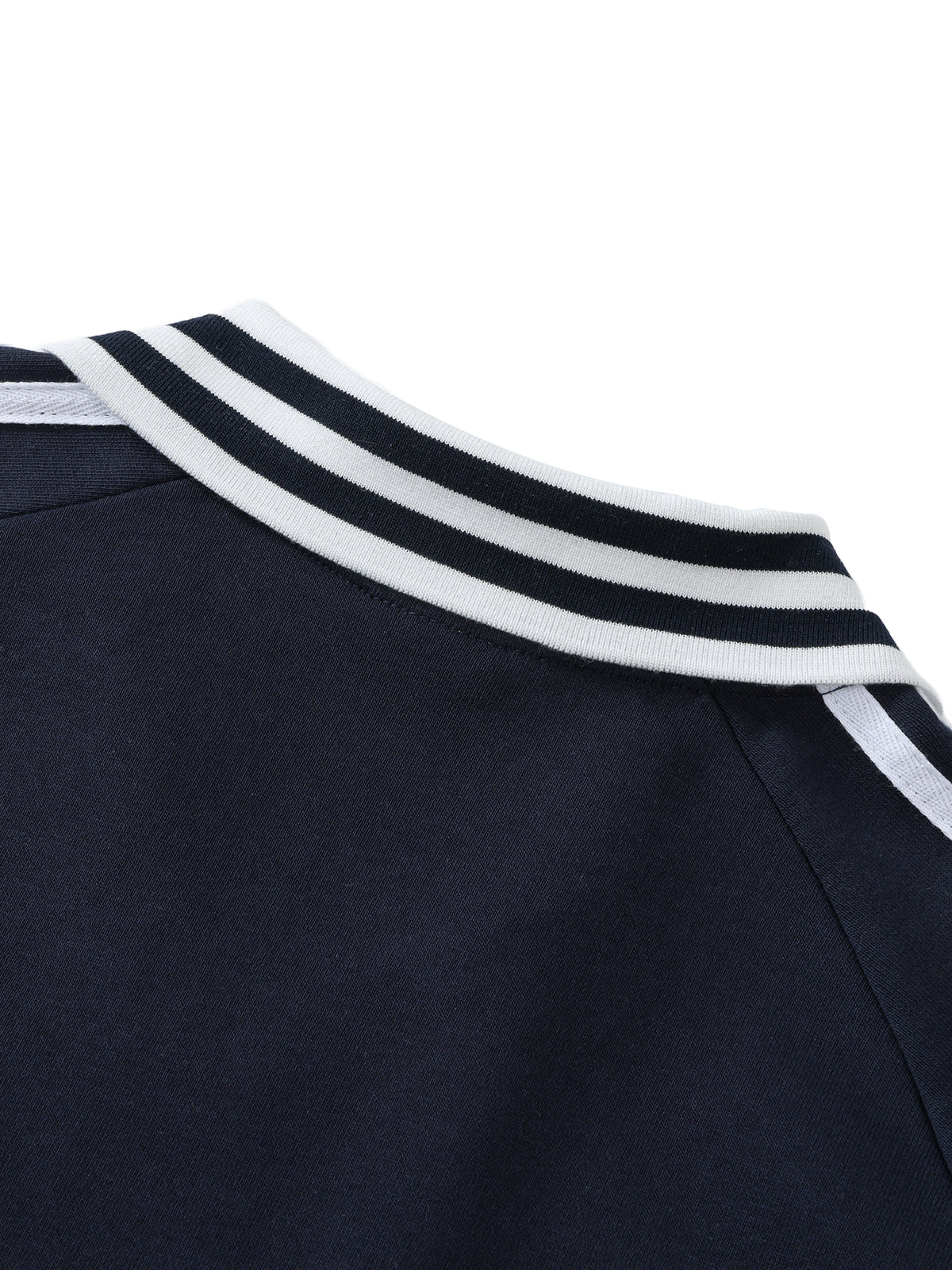 "DREAM CHASERS" Contrast Striped Lapel Collar Sweatshirt
