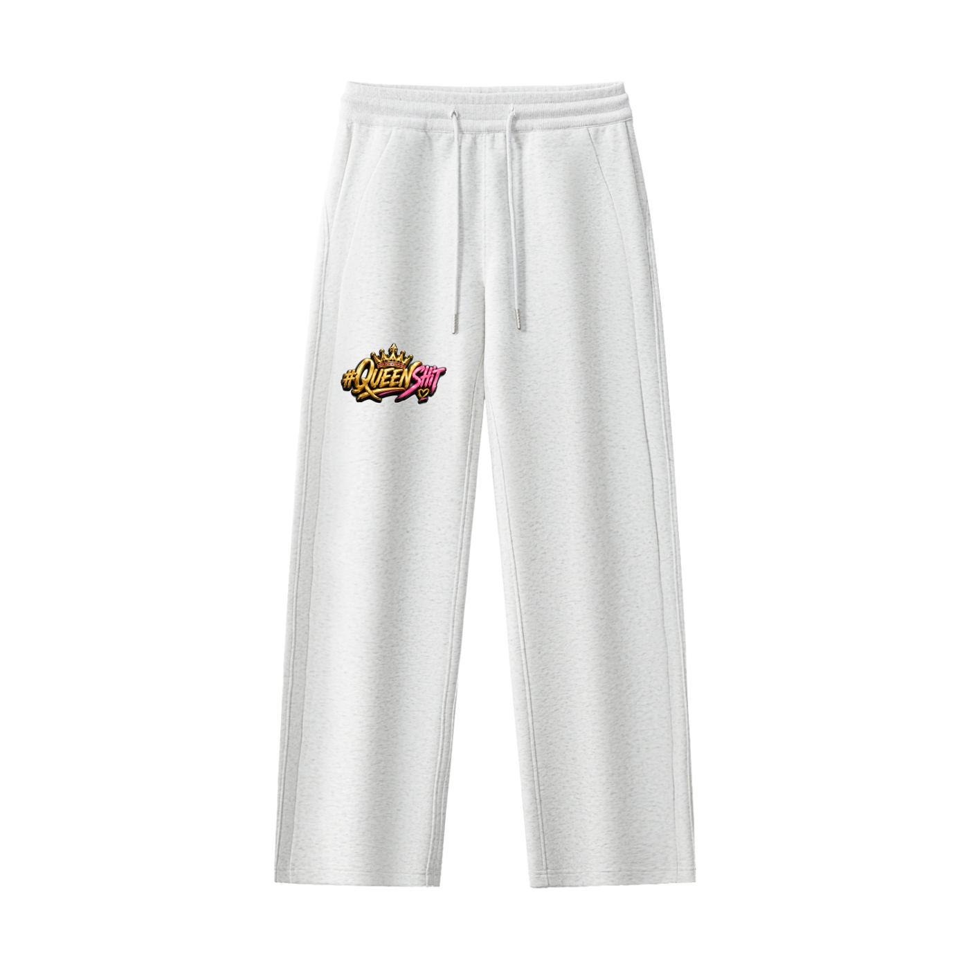 "QUEEN"  Straight-Leg Drawstring Sweatpants