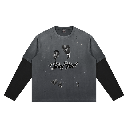 "BELLY Of The Beast" Vintage Wash Distressed Layer T-Shirt