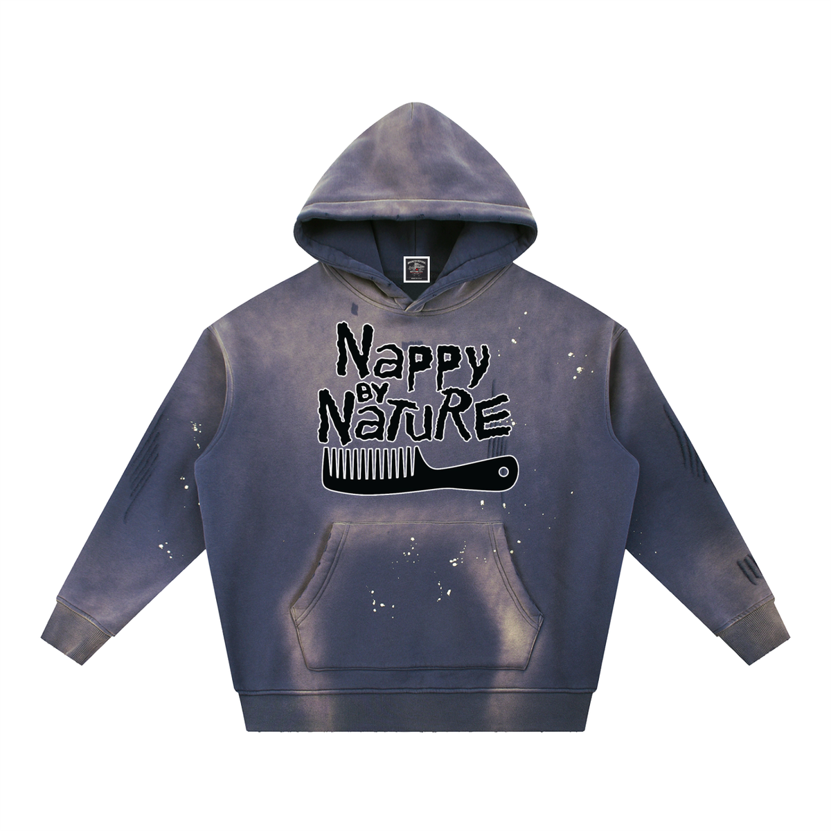 "Nappily Ever After" Vintage Washed Frayed Fleece Hoodie