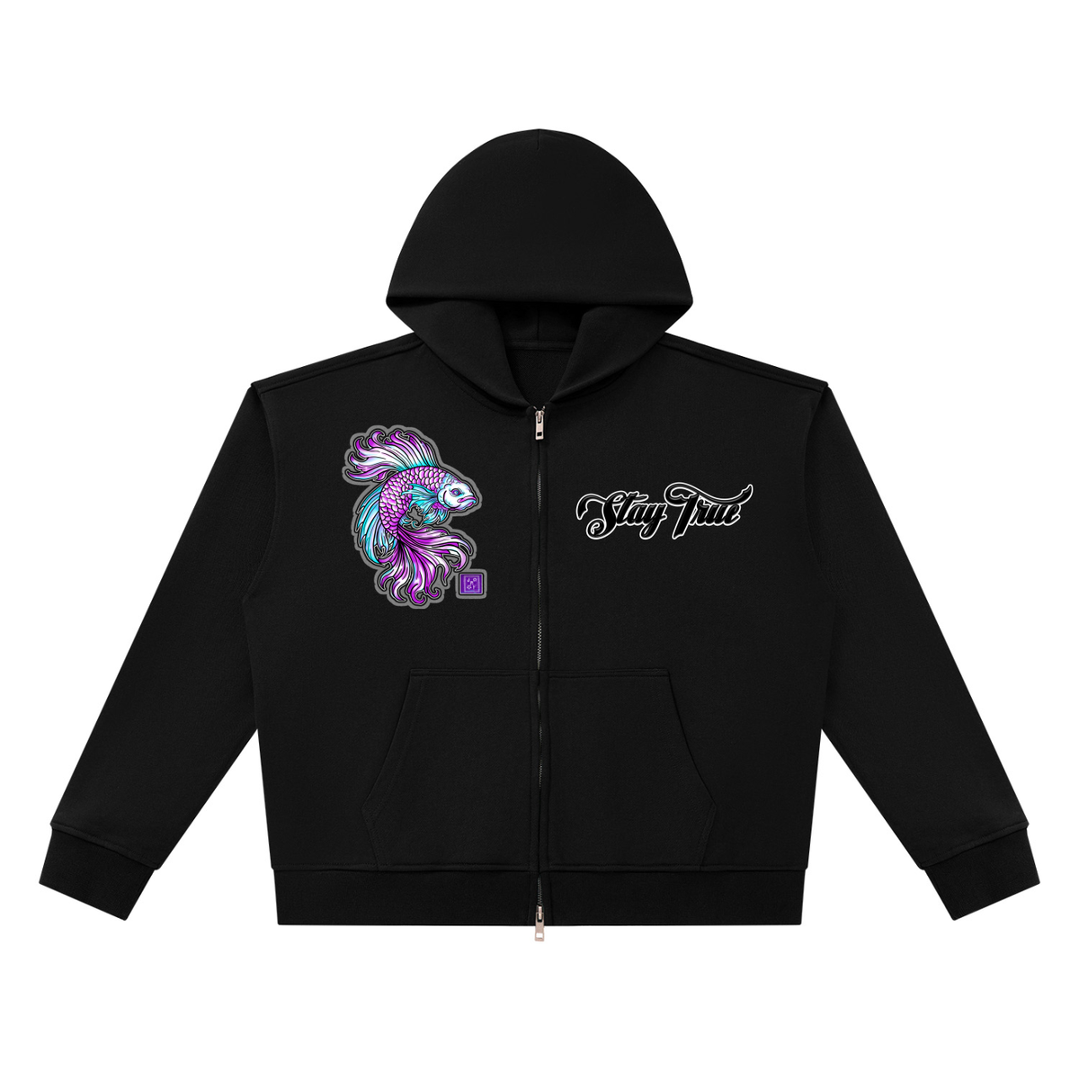 Brooklyn Zoo™ "Don't Be Koi"  Heavyweight Full Zip Boxy Hoodie