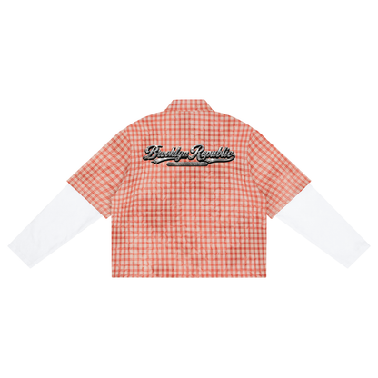 "Brooklyn Republic Essentials" Vintage Wash Plaid Short Sleeve Shirt