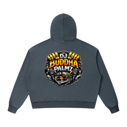 Basement Kemist™ “Buddha Palmz” Mineral Wash Boxy Full-Zip and Pullover Set
