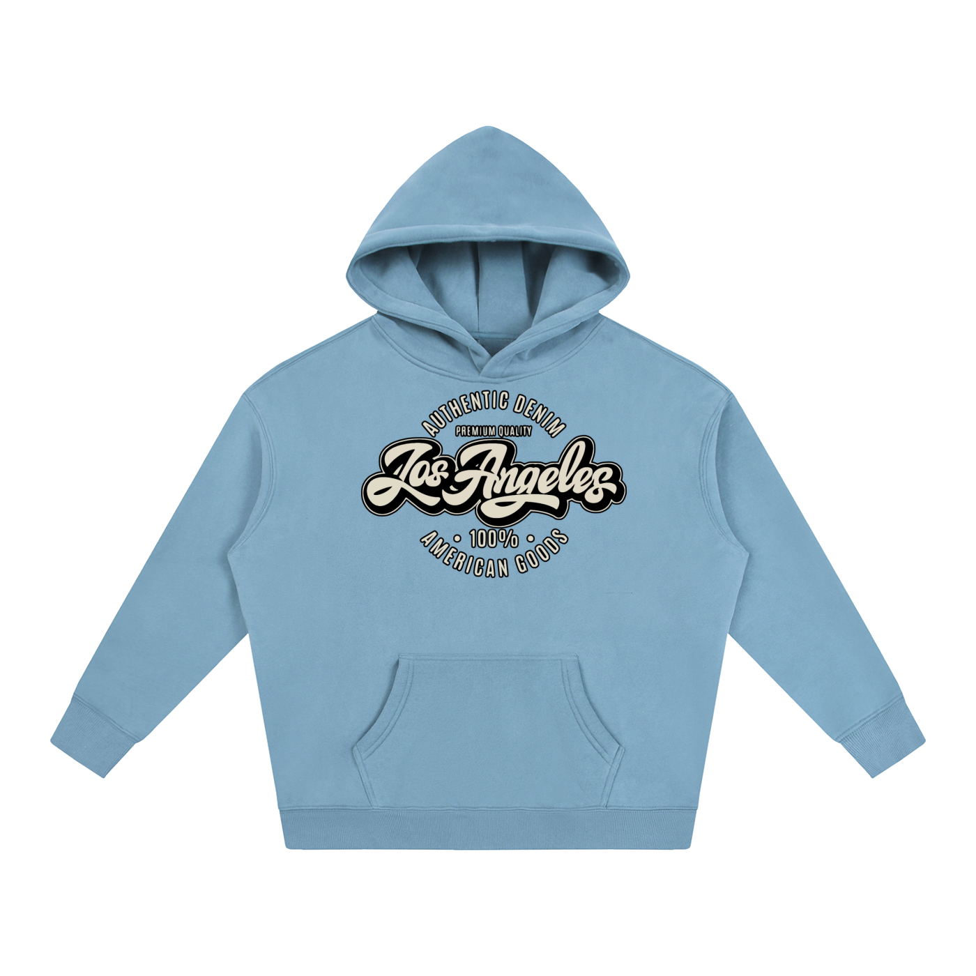 “LA Denim Mfg.” Oversize Fleeced Hoodie