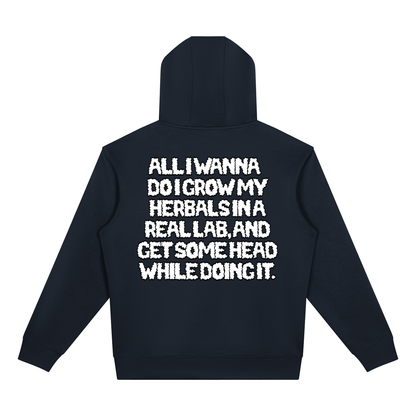 "How High" Drop Shoulder Full Zip Hoodie