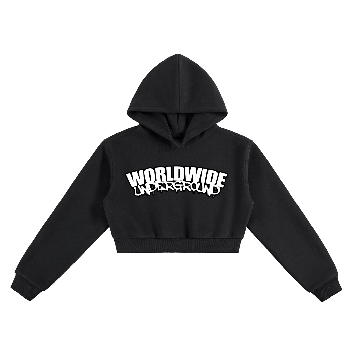 "Worldwide Underground" Cropped Hoodie