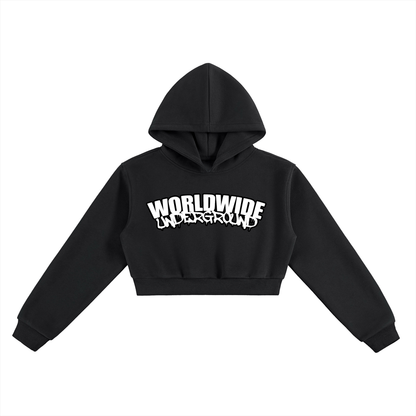 "Worldwide Underground" Cropped Hoodie