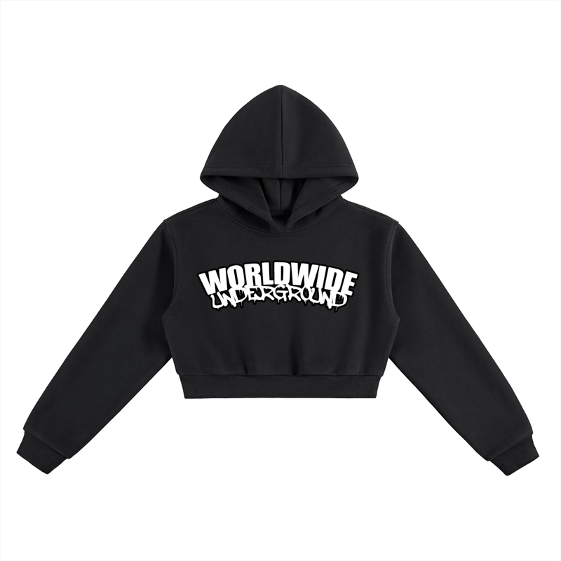 "Worldwide Underground" Cropped Hoodie