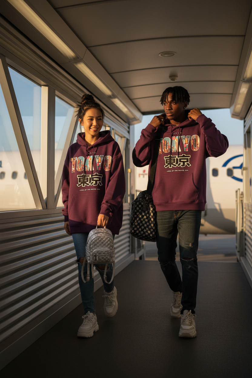 "Land of the Rising Sun" Oversize Fleeced Hoodie