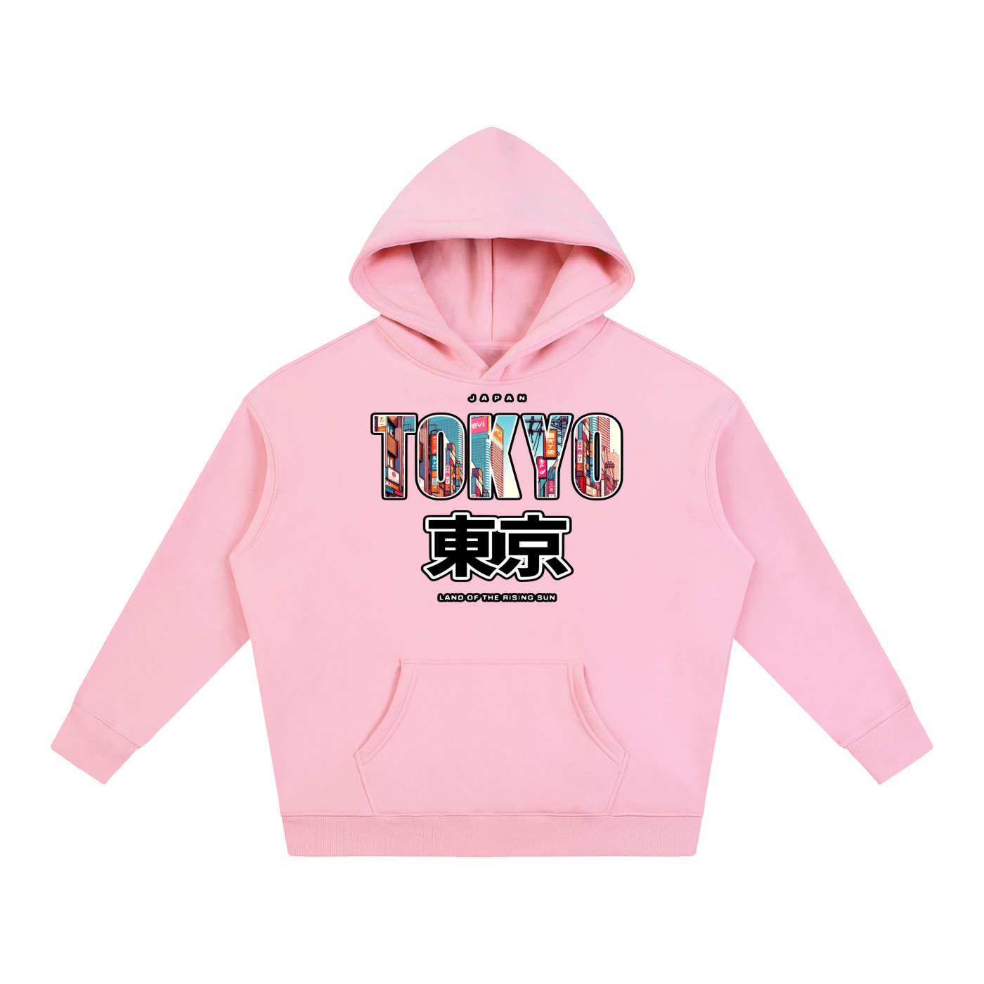"Land of the Rising Sun" Oversize Fleeced Hoodie
