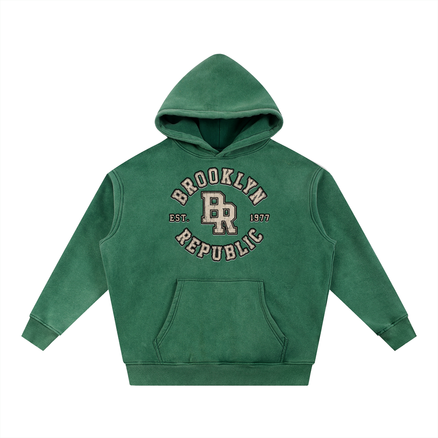 "Brooklyn Republic Essentials" Snow Wash Fleece Oversize Hoodie