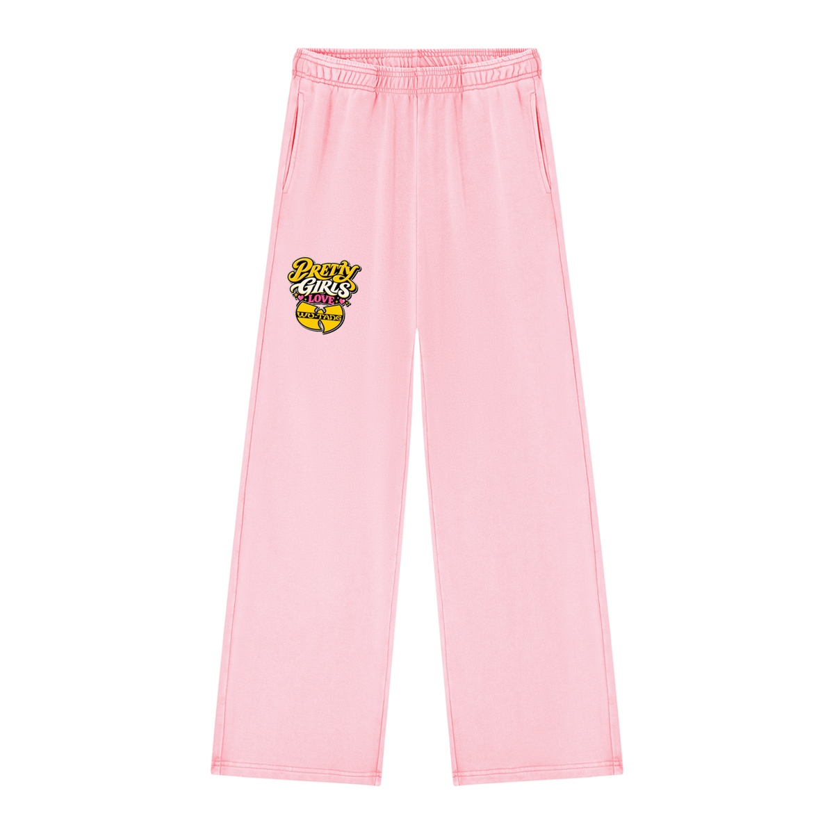 PYN™ "Pretty Girls Love Wu" Women's Mineral Wash Straight Sweatpants