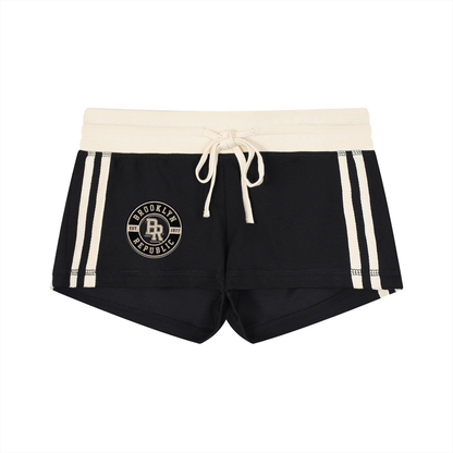 "Brooklyn Republic Essentials"  Women's Contrast Stripe Track Shorts