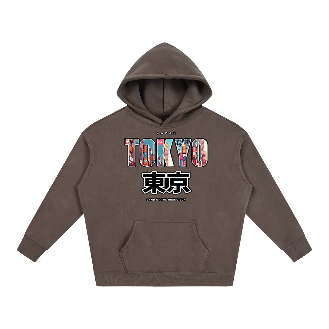 "Land of the Rising Sun" Oversize Fleeced Hoodie