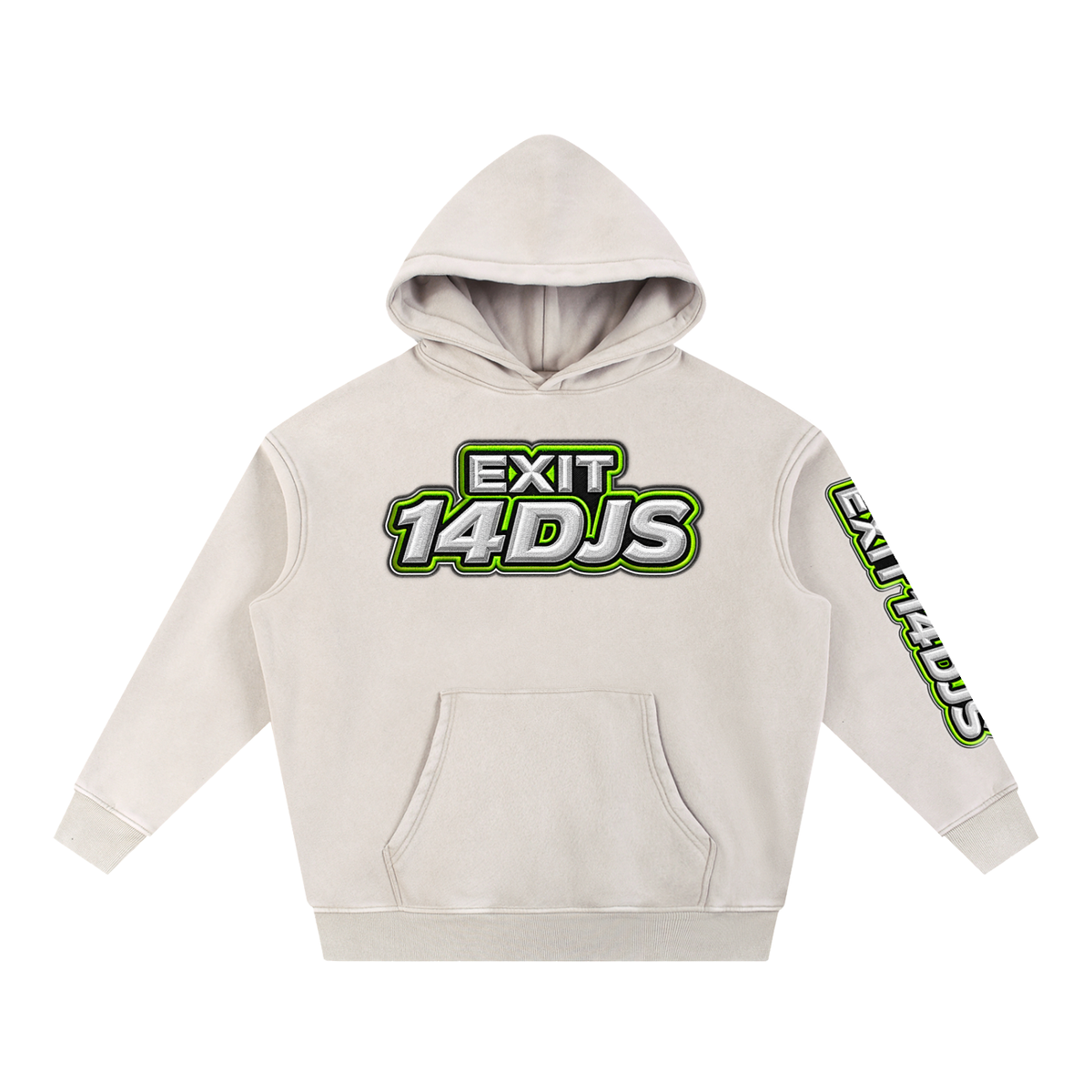 KDA™ "Exit 14" Snow Wash Fleece Oversize Hoodie