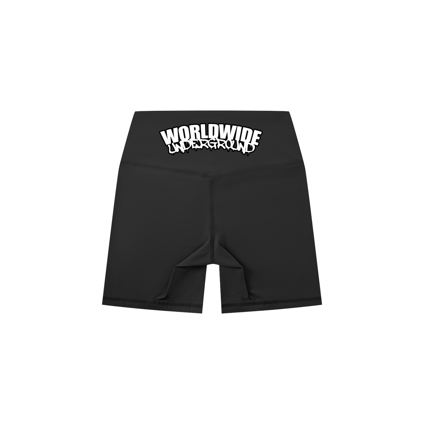“Worldwide Underground” High-Waisted Biker Shorts