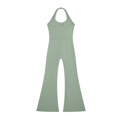 "Brooklyn Republic Essentials" Women’s Halter Flared Jumpsuit
