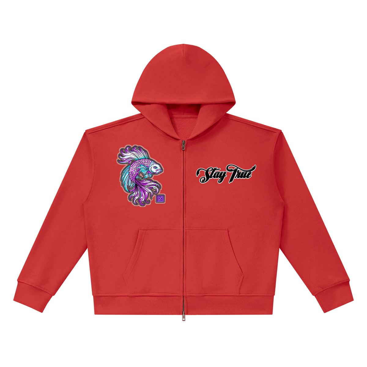 Brooklyn Zoo™ "Don't Be Koi"  Heavyweight Full Zip Boxy Hoodie