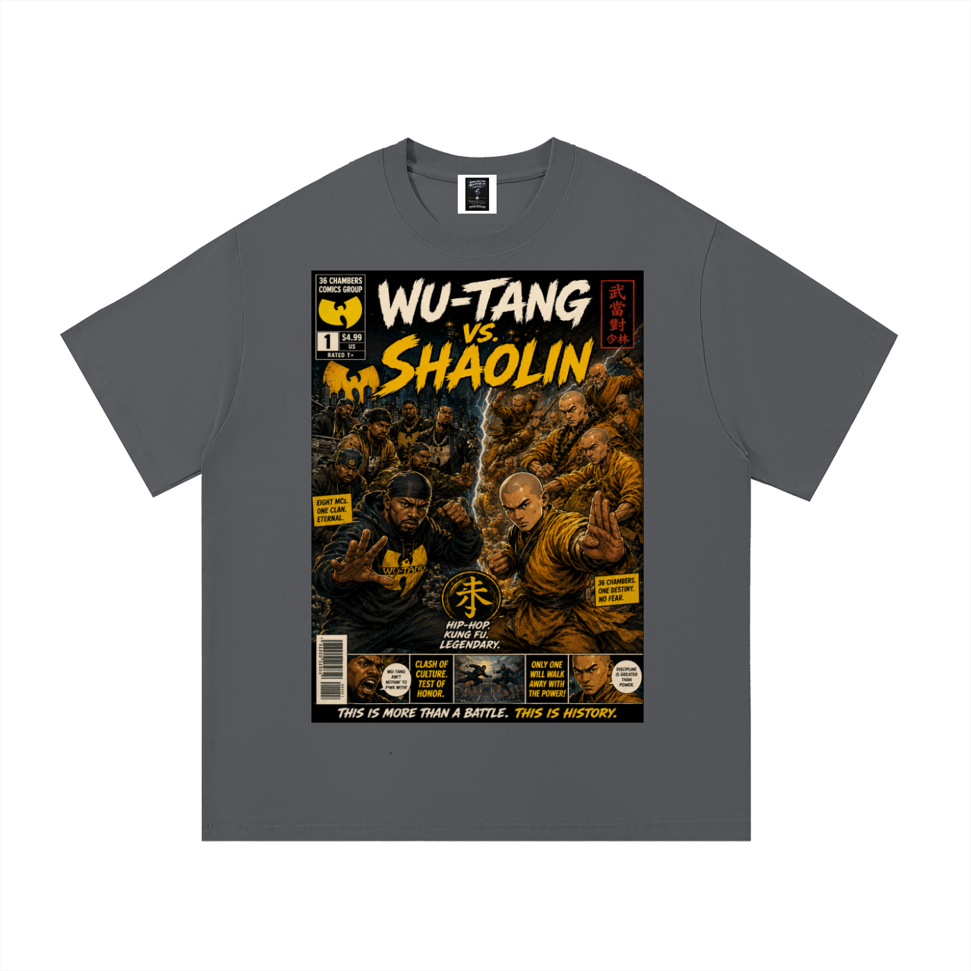 PYN™ x BKRP™ "Wu-Tang vs. Shaolin" Cotton T-Shirt