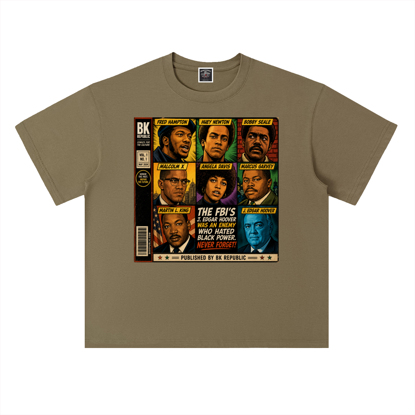 "America's Most Wanted" Heavyweight Drop Shoulder Cotton T-Shirt