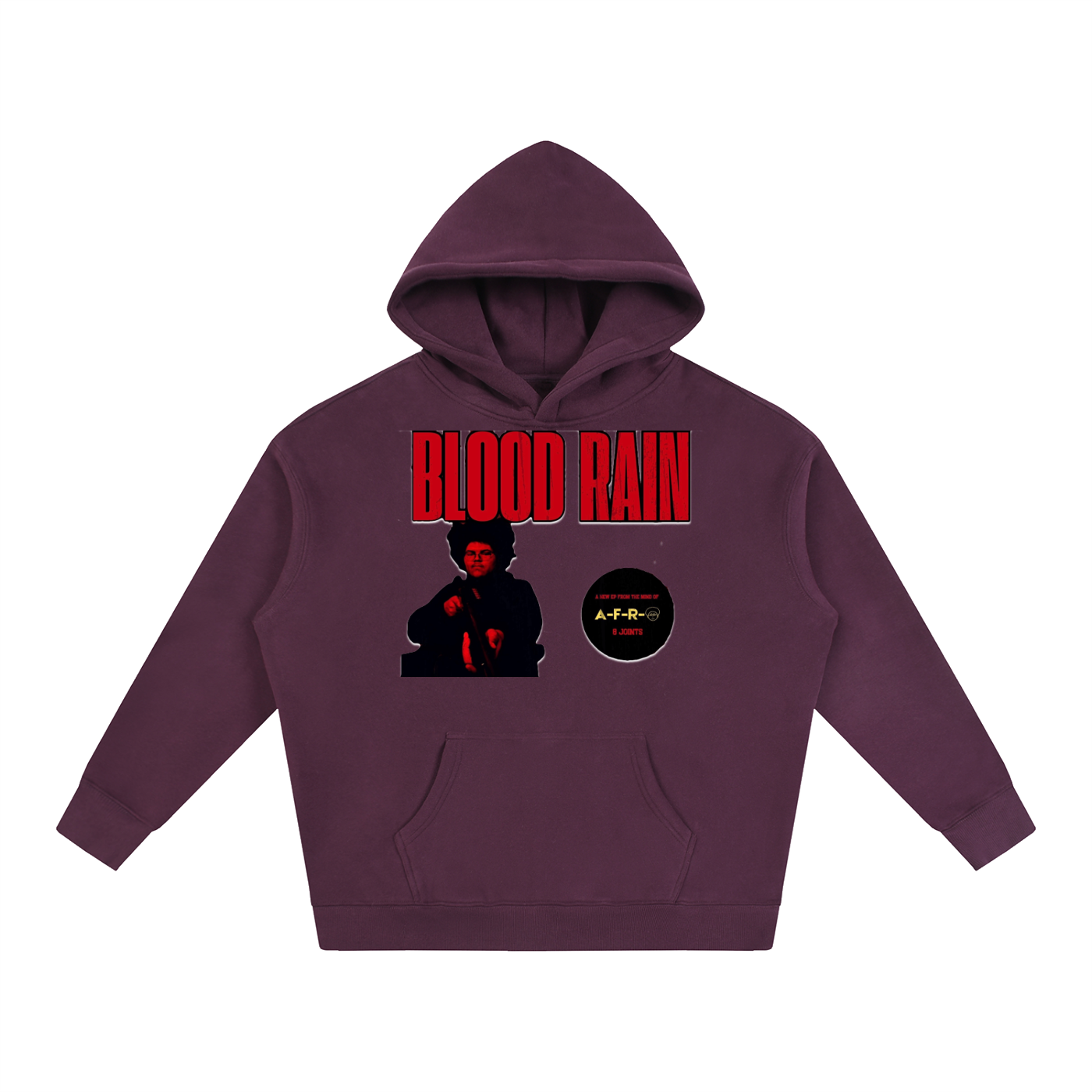 "Blood Rain" Oversize Fleeced Hoodie