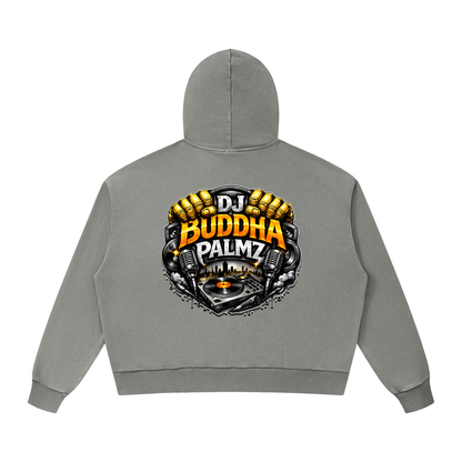 Basement Kemist™ “Buddha Palmz” Mineral Wash Boxy Full-Zip and Pullover Set
