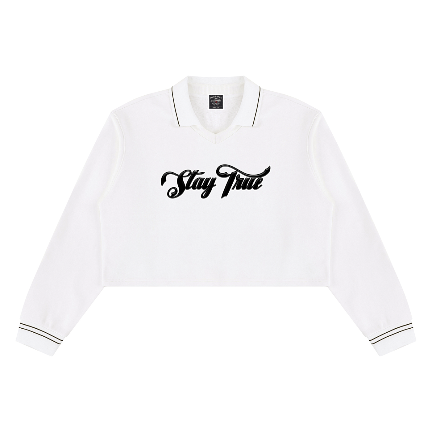 Brooklyn Republic essentials™ Women's Crop Collared Sweatshirt