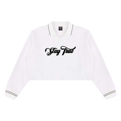 Brooklyn Republic essentials™ Women's Crop Collared Sweatshirt