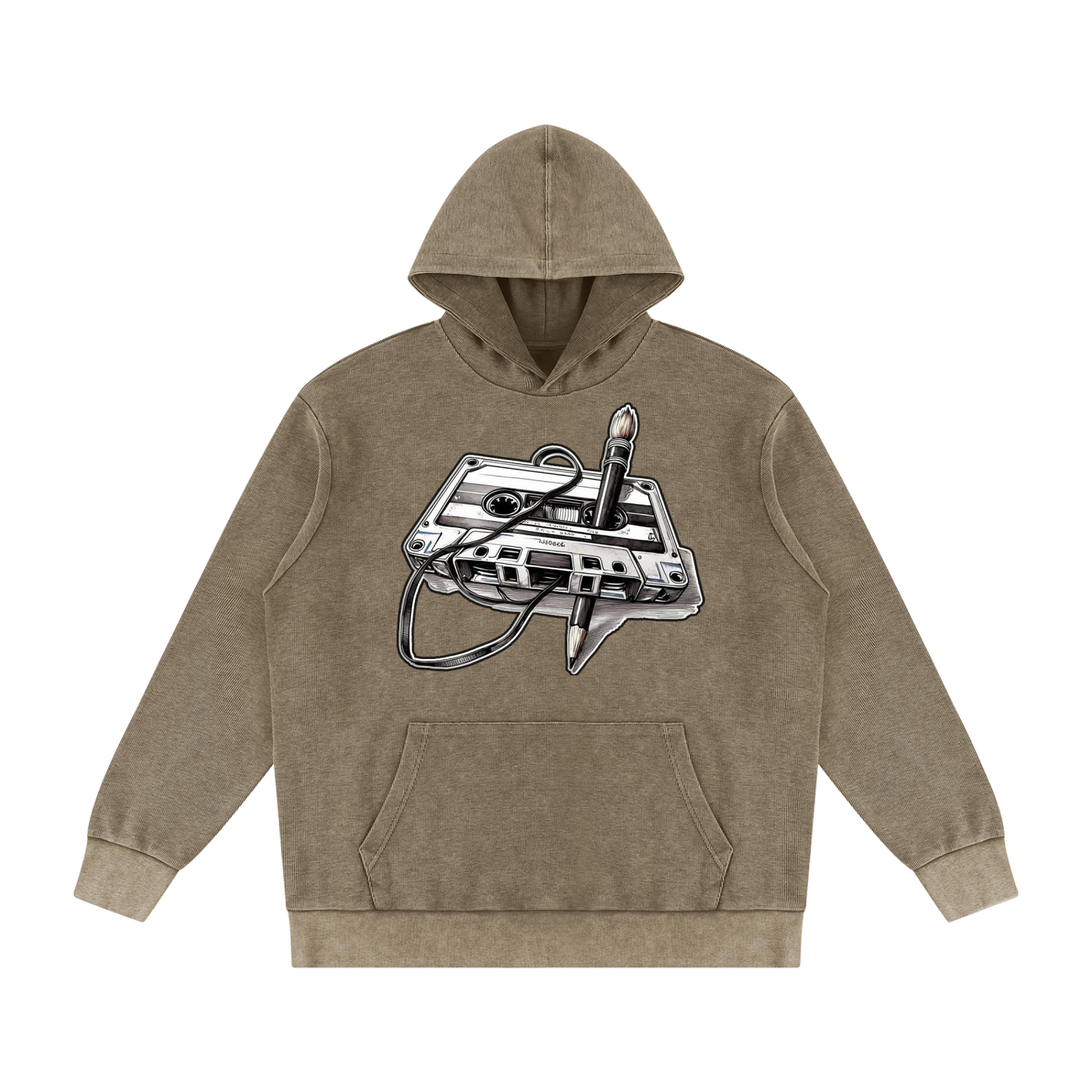 "Masterpiece" Mineral Wash Oversized Hoodie