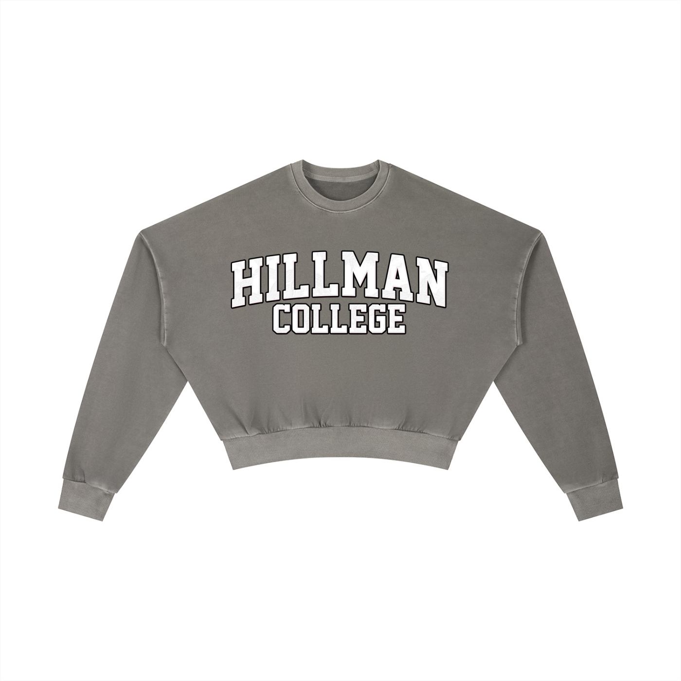 "Hillman College" Vintage Washed Cropped Sweatshirt